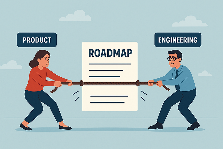 When product and engineering pull in different directions, the roadmap gets caught in the middle. Balance comes from shared goals, not competition.